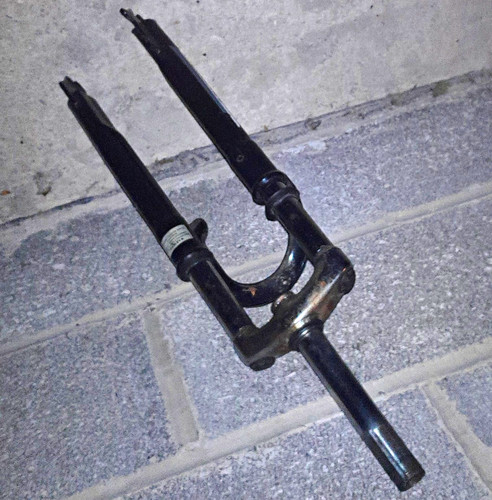 Black steel mtb suspension - black,